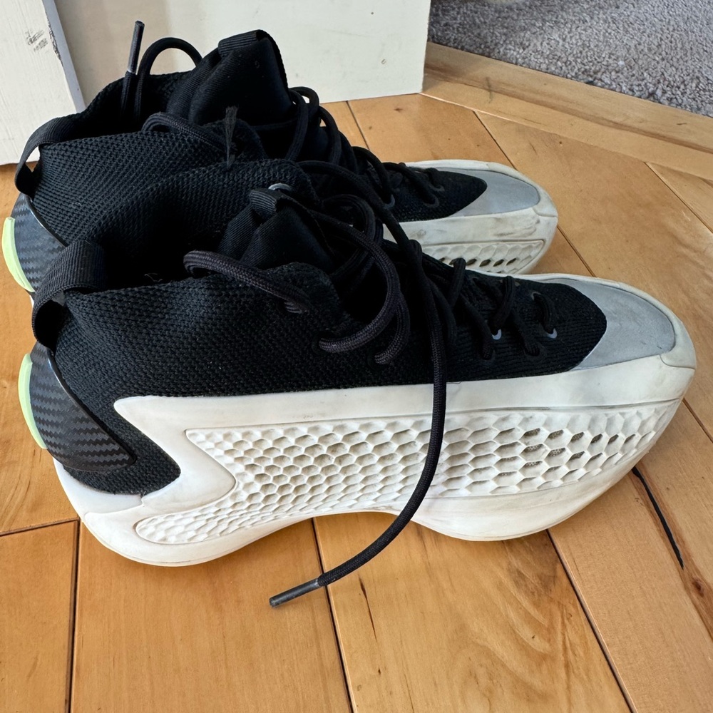 Stylish Black and White High-Top Sneakers